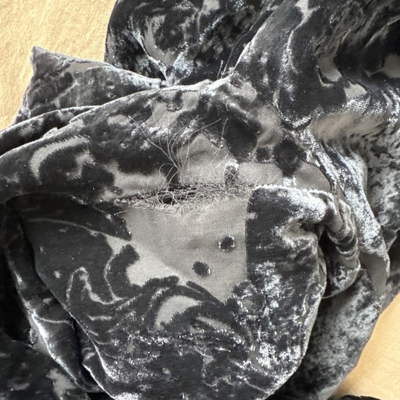 Balmain Paris Black Velvet Burnout Baroque Mini Dress Size 40 Bodycon – READ - Picture 9 of 10